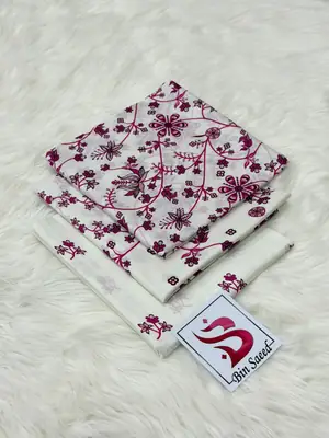 3 Pcs Women's Unstitched Printed Suit thumbnail 2