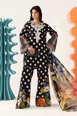 3 Pcs Women's Unstitched Printed Suit
