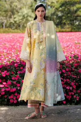 3 Pcs Women's Unstitched Printed Suit