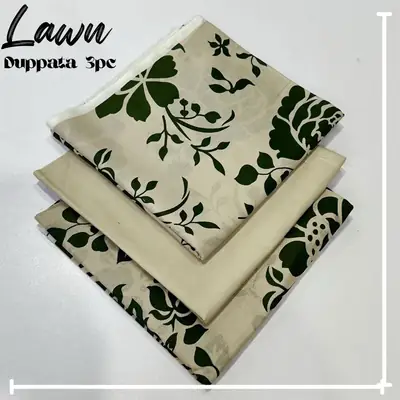 3 Pcs Women's Unstitched Printed Suit thumbnail 2