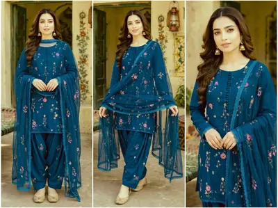 3 Pcs Women's Unstitched Embroidered Suit