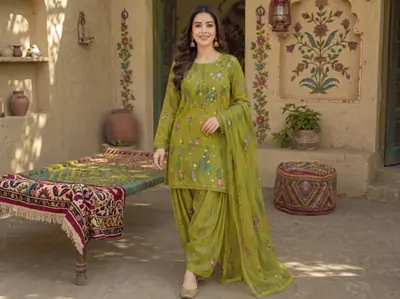 3 Pcs Women's Unstitched Embroidered Suit thumbnail 3