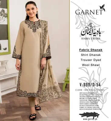 3 Pcs Women's Unstitched Embroidered Suit