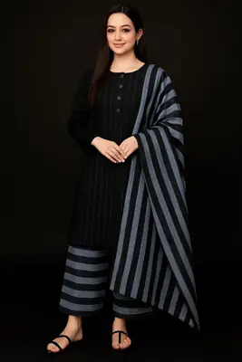 3 Pcs Women's Unstitched Printed Suit