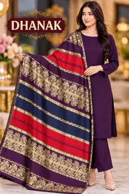 3 Pcs Women's Unstitched Plain Suit