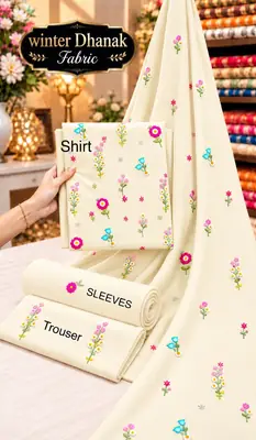 3 Pcs Women's Unstitched Embroidered Suit