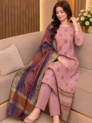 3 Pcs Women's Unstitched Printed Suit