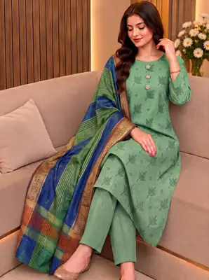 3 Pcs Women's Unstitched Printed Suit