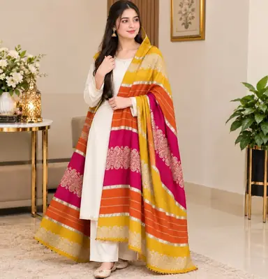 Women's Pashmina Wool Printed Shawl