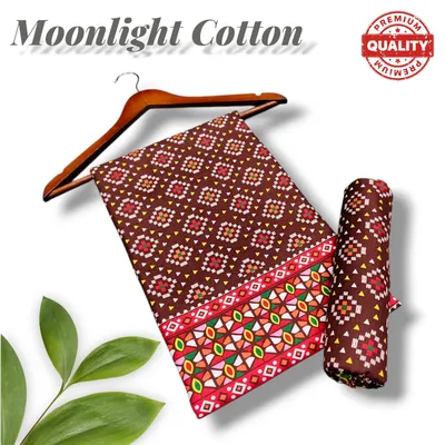 Women's Red Printed 2-Piece Polo Cotton Suit Set thumbnail 2