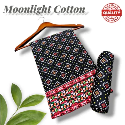 Women Black Printed 2-Piece Polo Cotton Suit Set thumbnail 2