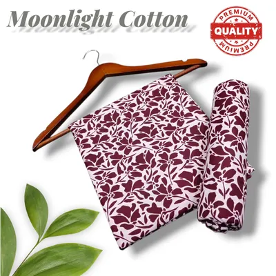 Women Maroon Printed 2-Piece Unstitched Suit thumbnail 2