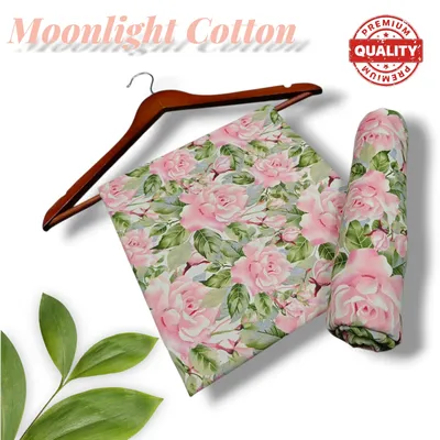 Women's Pink Printed 2-Piece Unstitched Suit thumbnail 2
