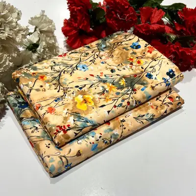 2 Pcs Women's Unstitched Printed Suit