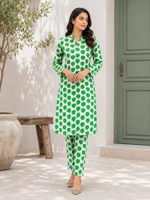 2 Pcs Women's Unstitched Printed Suit