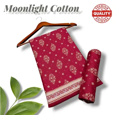 2 Pcs Women's Unstitched Printed Suit thumbnail 2