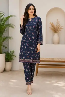 2 Pcs Women's Unstitched Printed Suit thumbnail 2