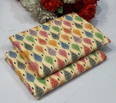 2 Pcs Women's Unstitched Printed Suit thumbnail 2