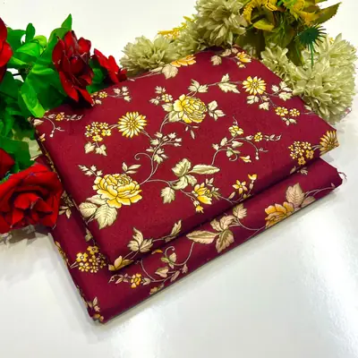 2 Pcs Women's Unstitched Printed Suit