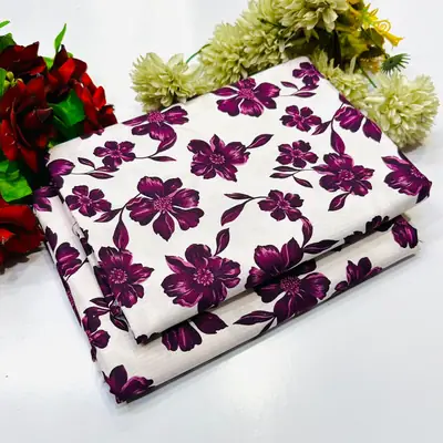 2 Pcs Women's Unstitched Printed Suit thumbnail 2