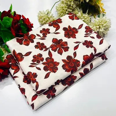 2 Pcs Women's Unstitched Printed Suit thumbnail 2