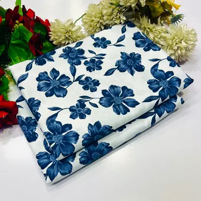 2 Pcs Women's Unstitched Printed Suit thumbnail 2