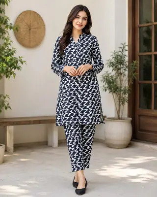 2 Pcs Women's Unstitched Printed Suit thumbnail 2