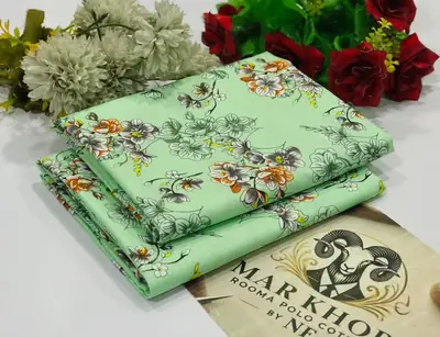 2 Pcs Women's Unstitched Printed Suit