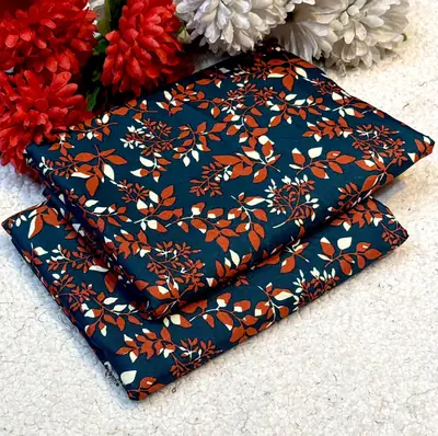 2 Pcs Women's Unstitched Printed Suit thumbnail 1
