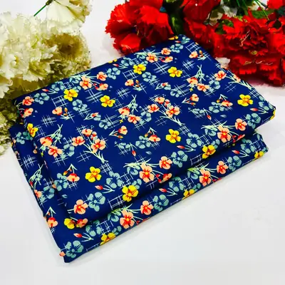 2 Pcs Women's Unstitched Printed Suit