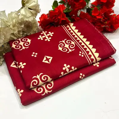 2 Pcs Women's Unstitched Printed Suit thumbnail 2