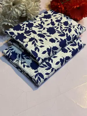 2 Pcs Women's Unstitched Printed Suit thumbnail 2
