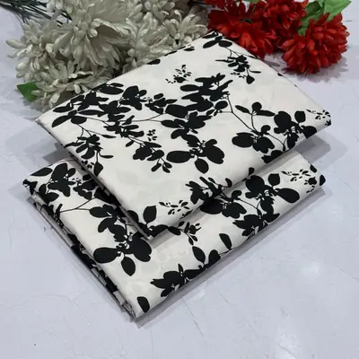 2 Pcs Women's Unstitched Printed Suit