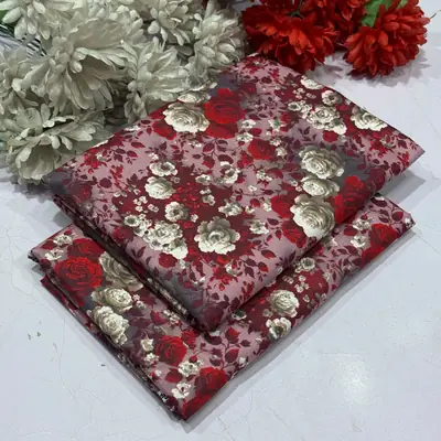 2 Pcs Women's Unstitched Printed Suit