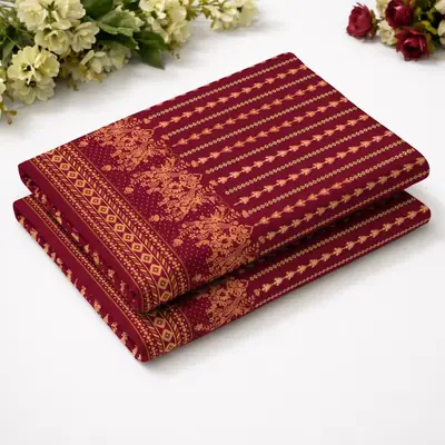 2 Pcs Women's Unstitched Printed Suit