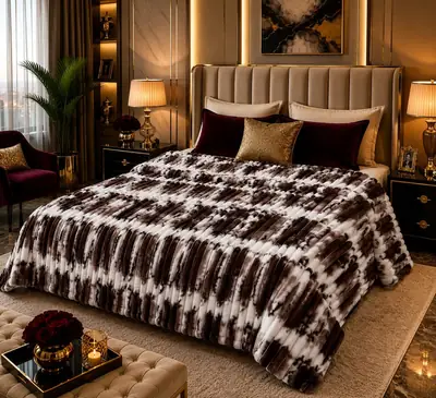 Fleece Printed Double Bed Blanket