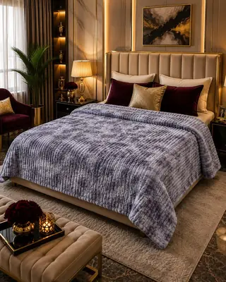 Fleece Printed Double Bed Blanket