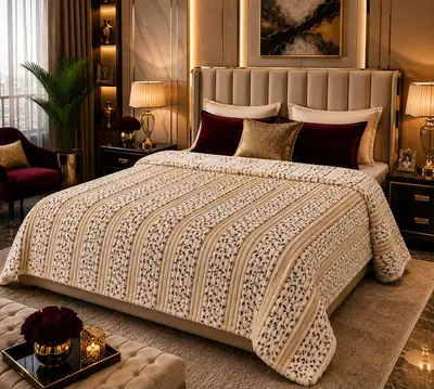 Fleece Printed Double Bed Blanket