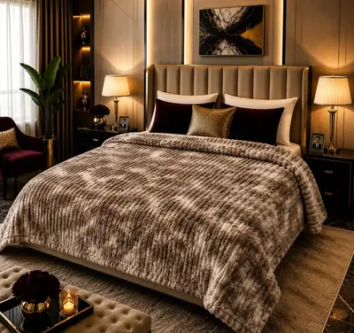 Fleece Printed Double Bed Blanket