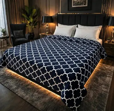 Fleece Printed Double Bed Blanket
