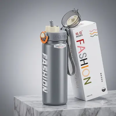 Premium 680ml Vacuum Insulated Stainless Steel Thermal Flask – High-Grade 316/304 Steel Water Bottle for Travel, Office & Gym  thumbnail 3