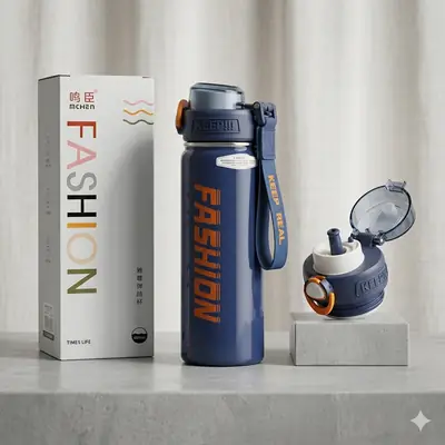 Premium 680ml Vacuum Insulated Stainless Steel Thermal Flask – High-Grade 316/304 Steel Water Bottle for Travel, Office & Gym  thumbnail 5