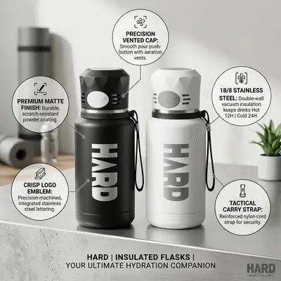 Jinlanbao ML-8033 Arctic Thermal Water Bottle - 600ML - Leak-Proof Vacuum Mug for Business, Travel & Office