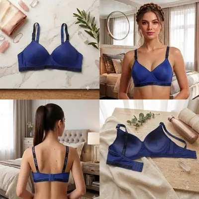 Premium Women’s Seamless Wireless Padded Sports Bra | Soft & Stretchable Everyday Comfort Bra with 'SPORT' Elastic Band thumbnail 2