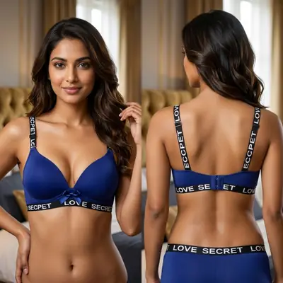 Silk Plain Comfortable And Lightweight Padded Bra thumbnail 4