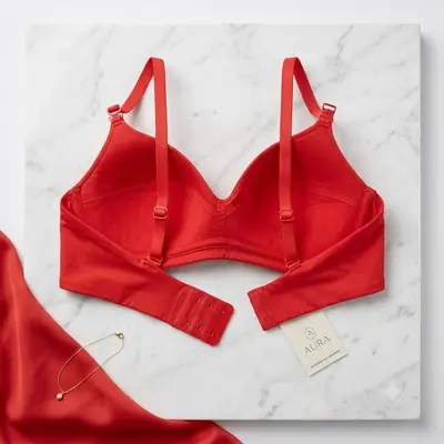 Women's Ultra-Soft Tencel Seamless Bra, Wire-Free Lightly Padded Daily Wear T-Shirt Bra, thumbnail 2