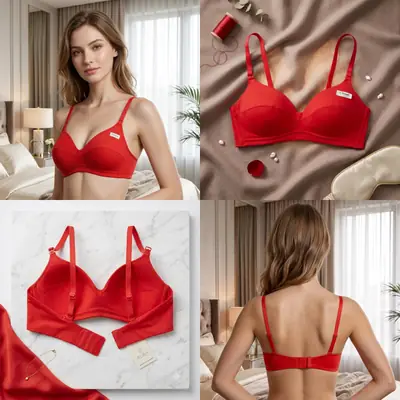 Women's Ultra-Soft Tencel Seamless Bra, Wire-Free Lightly Padded Daily Wear T-Shirt Bra, thumbnail 3