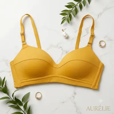 Women's Ultra-Soft Tencel Seamless Bra, Wire-Free Lightly Padded Daily Wear T-Shirt Bra,