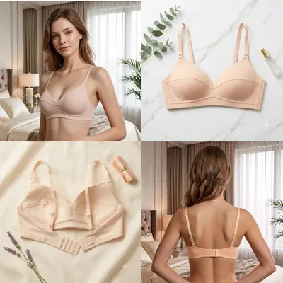 Women's Ultra-Soft Tencel Seamless Bra, Wire-Free Lightly Padded Daily Wear T-Shirt Bra, thumbnail 3