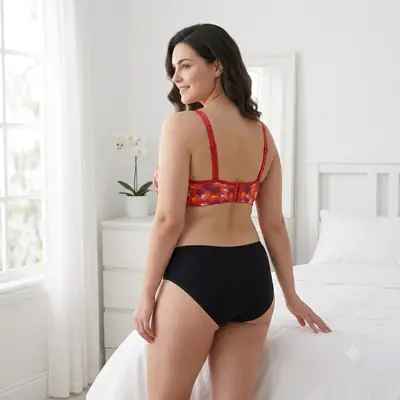 Women's Ginkgo Leaf Print Wire-Free Bra, Soft Molded Padded T-Shirt Bra thumbnail 6